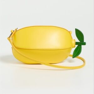 STAUD Limona (Lemon) Leather Crossbody Bag